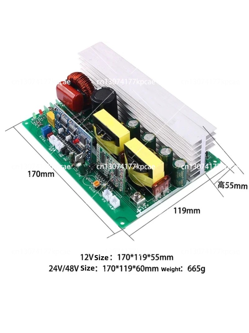 Pure Sine Wave Inverter Board 24V 48V - Przetwornica napięcia sinusoidalnego 750W 1000W DC