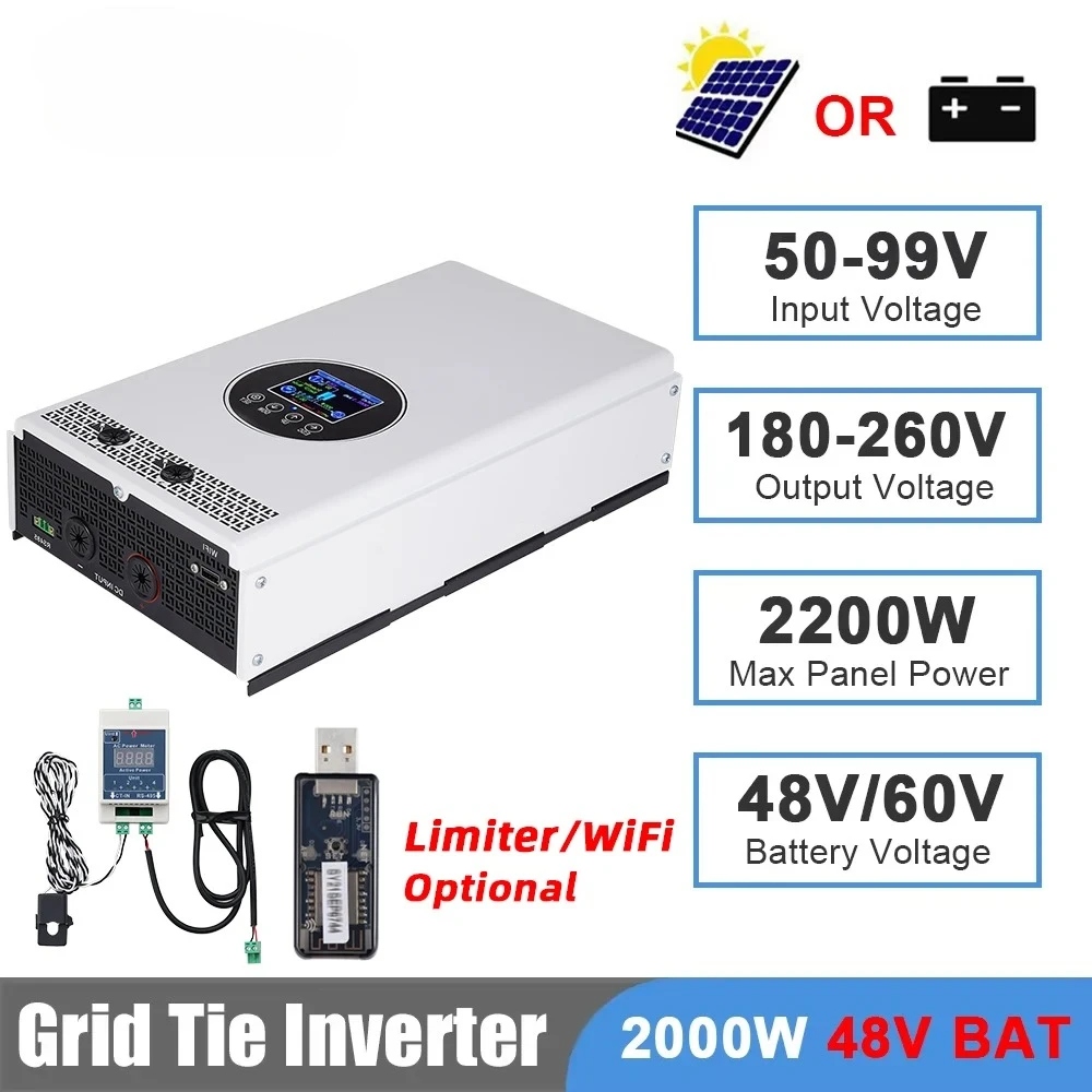 Falownik sieciowy 2000W 1500W, – Grid Tie Inverter Limiter 2000W recenzja i cena