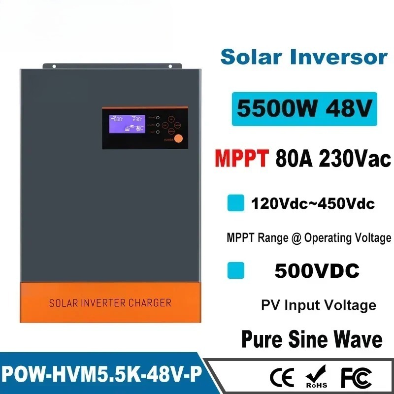 Fabryczny falownik solarny hyb – Hybrid Solar Inverter 5.5Kw Mppt 48V recenzja i cena