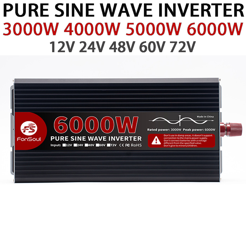 6000W 5000W 4000W 3000W Inwert – Pure Sine Wave Inverter 5000W 48V 220V recenzja i cena